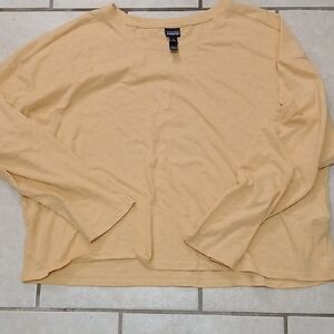 PATAGONIA Womens Size M Light Yellow Long Sleeve Tee